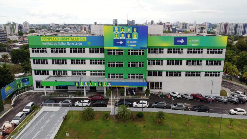 Fachada do Complexo Hospitalar do Sul, Instituto da Mulher Dona Lindu, Manaus