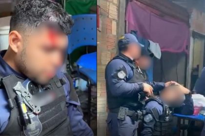 Guarda Municipal ferido durante ação no Centro de Manaus.