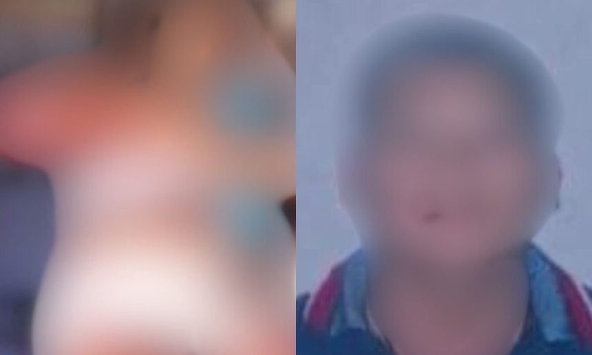 Imagem borrada: figura humana e rosto de criança indistinguíveis, simbolizando o ataque e o perdão.