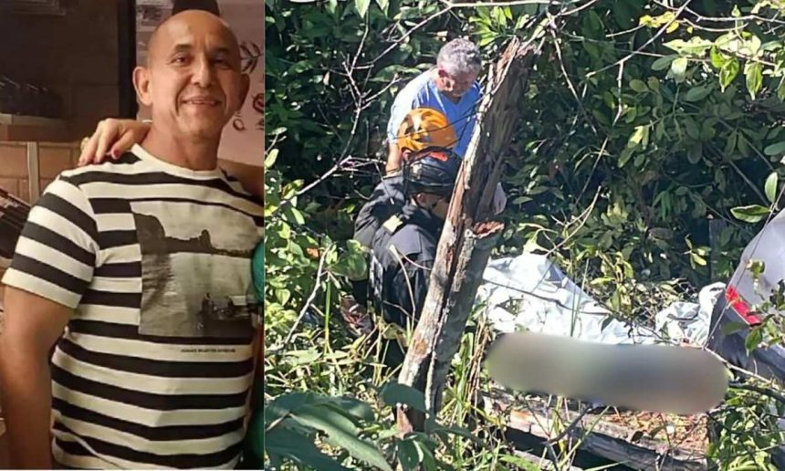 Investigador Raimundo Nonato Monteiro Machado, em cena de resgate após acidente.