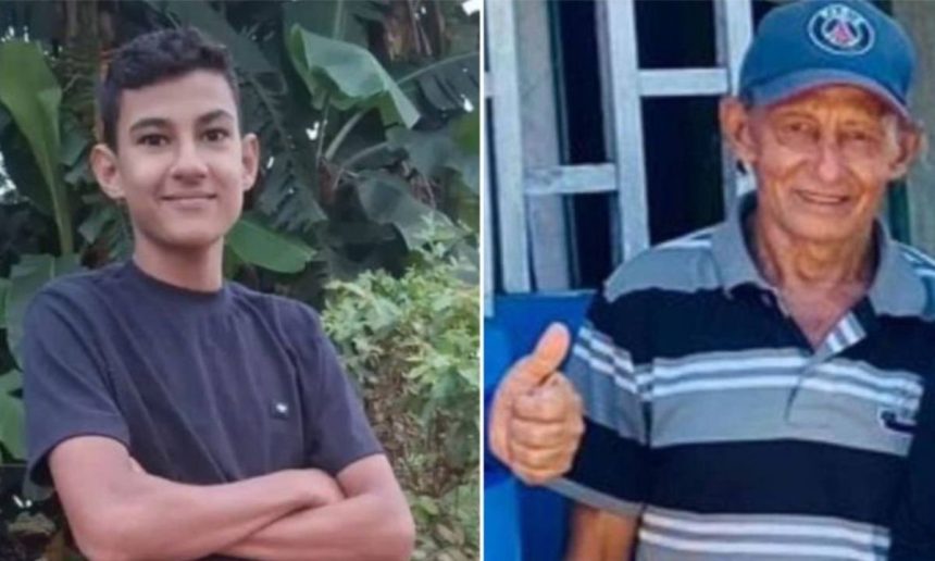 João Emmanuel da Silva e Elias Emmanuel da Silva Andrade, vítimas de ataque de piranhas.