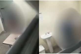 Médico e enfermeira em ato sexual em unidade de saúde.