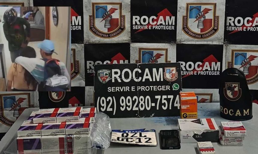 Prisão de suspeito e apreensão de medicamentos pela ROCAM