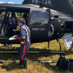 Resgate aéreo de bebê com bronquiolite em helicóptero.