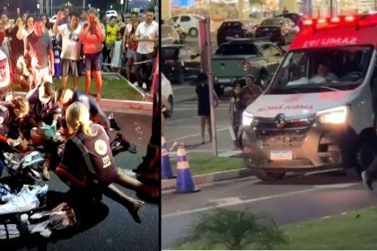 Socorristas atendem vítima de choque elétrico em estacionamento