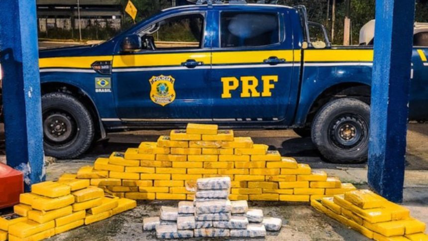 PRF apreende 310 kg de drogas durante fiscalização na BR-319