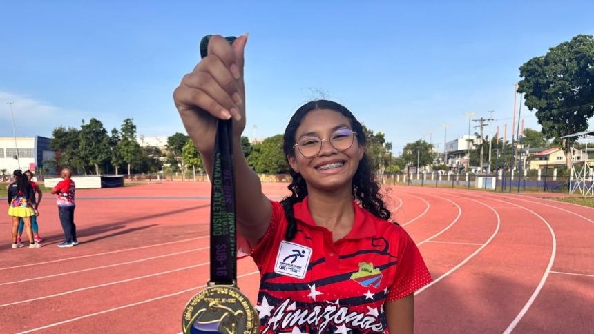 Atleta do Amazonas conquista dois ouros no Troféu Norte-Nordeste de Atletismo Sub-16