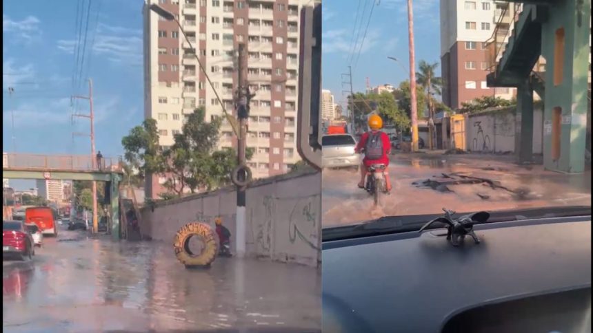 Bairros da Zona Sul de Manaus ficam sem água após rompimento de tubulação