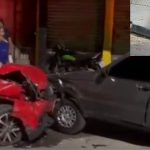 Vídeo registra perseguição entre carro e moto que terminou com morte de mulher em Manaus