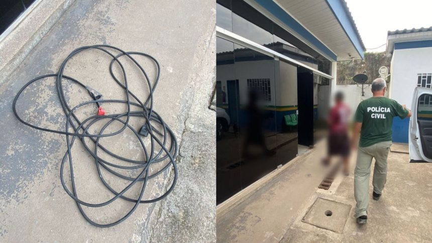 Homem é preso por agredir esposa com fio elétrico em Nova Olinda do Norte