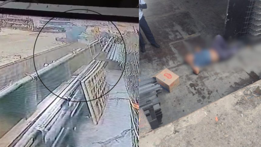 Câmera registra trabalhador caindo ao embarcar mercadoria no porto de Manaus