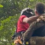 Bombeiros resgatam homens em caixa d'água após intoxicação por solvente.