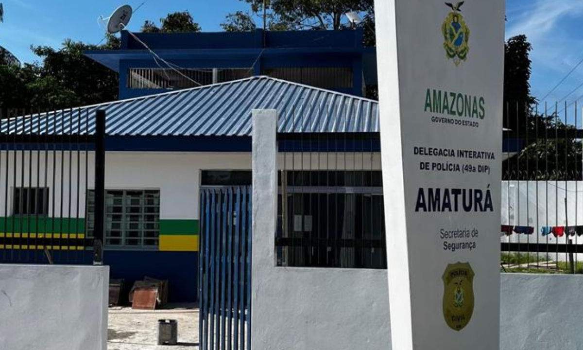 Fachada da Delegacia de Polícia de Amaturá, Amazonas.