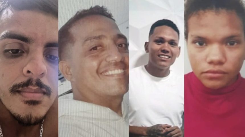 Imagens divulgadas pela Polícia Civil de quatro pessoas desaparecidas em Manaus.
