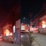Incêndio em galpão abandonado na Avenida Silves, bairro Raiz, Manaus.