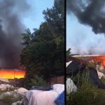 Incêndio em galpão de materiais recicláveis no bairro Jorge Teixeira