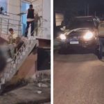 Operação policial: Imagem de agentes em ação, possivelmente prendendo suspeito.