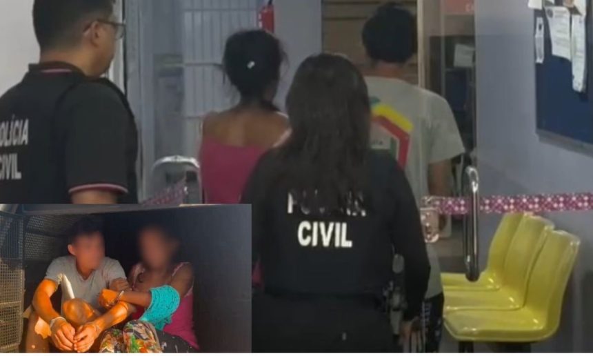 Polícia conduz suspeitos de abuso sexual e contaminação por HIV.
