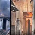 Incêndio destrói residências de madeira no bairro São Jorge, em Manaus