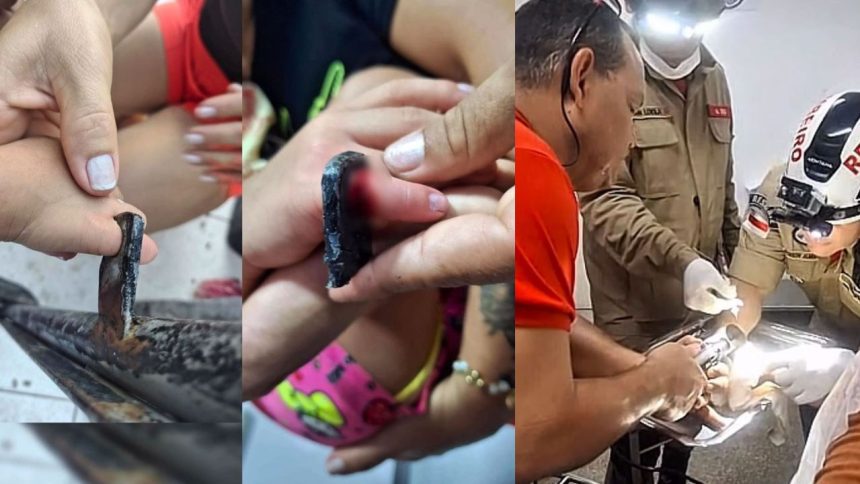 Criança é resgatada pelos Bombeiros