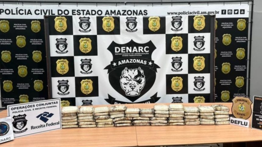 Cocaína avaliada em R$ 4,5 milhões é apreendida em caminhonete no porto de Manaus