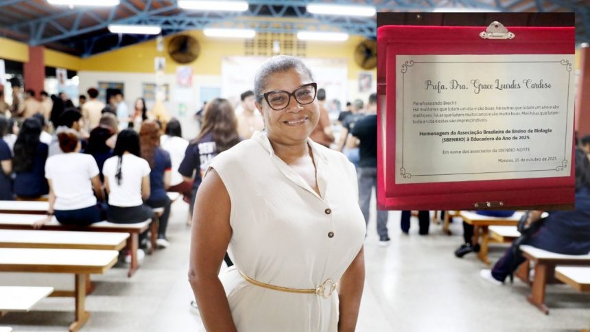 Educadora da rede estadual recebe título de professora do ano da Associação Brasileira de Ensino de Biologia