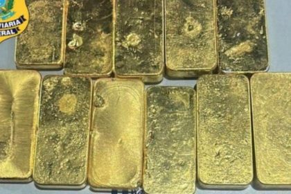 Uma caminhonete que transportava 10 quilos de ouro avaliados em aproximadamente R$ 7 milhões foi interceptada por equipes de fiscalização na BR-401