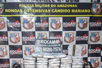 Droga apreendida pela Rocam em operação em Coari