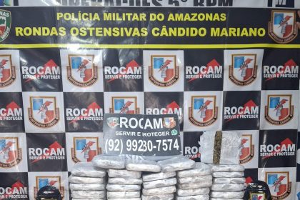 Droga apreendida pela Rocam em operação em Coari