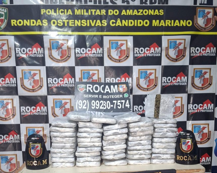 Droga apreendida pela Rocam em operação em Coari