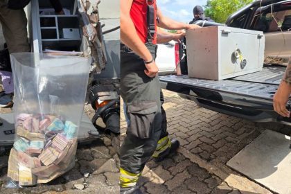 Apreensão de dinheiro em espécie em operação da justiça em Manaus.