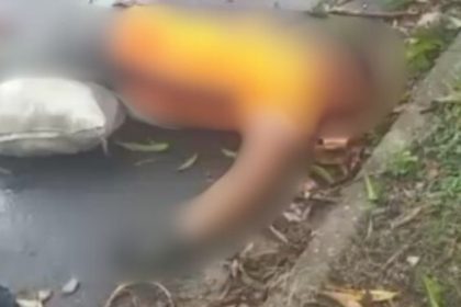 Homem ferido no chão após cair de árvore em Manaus