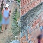 Homem suspeito de tentativa de estupro, capturado em vídeo.