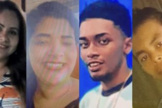 Quatro pessoas desaparecidas em Manaus, fotos em sequência.