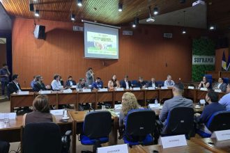 Reunião sobre transformação digital da indústria com INDT apresentando soluções.