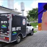 Veículo do IML-DPTC e rosto de jovem em contexto de notícia sobre morte no Amazonas.