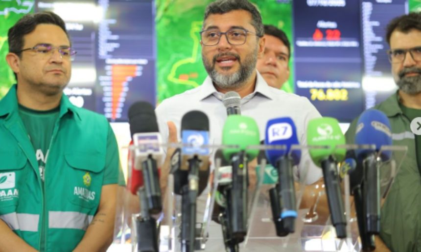 Wilson Lima anuncia concursos públicos para IPAAM e SEMA em coletiva de imprensa.