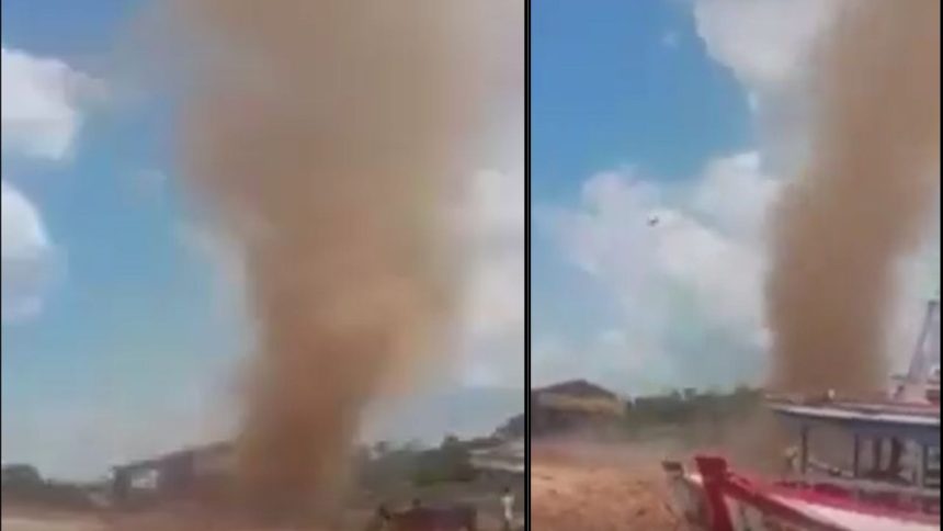 Moradores registram formação de redemoinho em Barreirinha