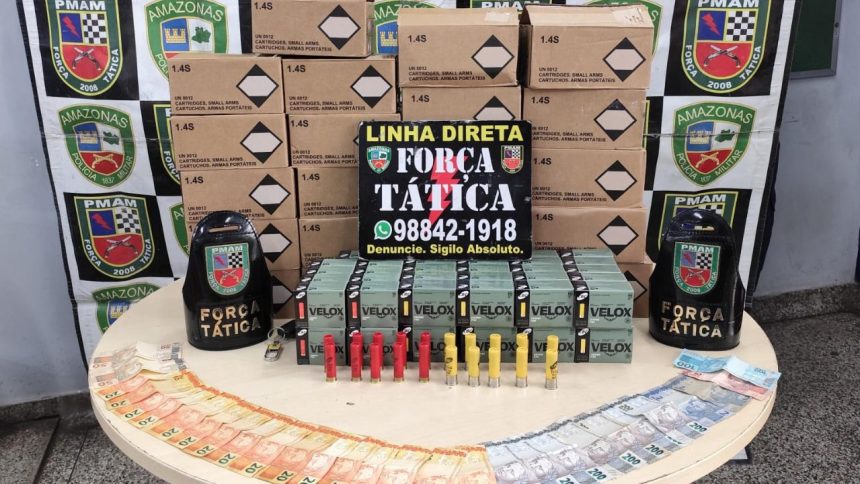 Após denúncia, polícia prende homem com mais de 4.500 munições em Manaus