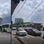 Motoristas de ônibus paralisam atividades após atraso no vale-alimentação em Manaus