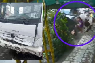 Vídeo registra caminhão desgovernado atingindo comércios na Zona Leste de Manaus