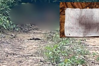 Homem é encontrado morto com corda no pescoço e bilhete em área de mata no Tarumã