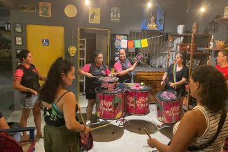 Bateria Feminina de Manaus promove workshop de percussão voltado para mulheres
