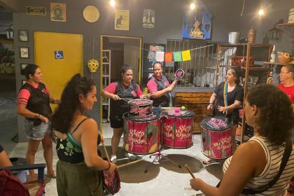 Bateria Feminina de Manaus promove workshop de percussão voltado para mulheres