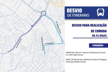 Avenidas de Manaus terão interdição e desvios temporários neste domingo