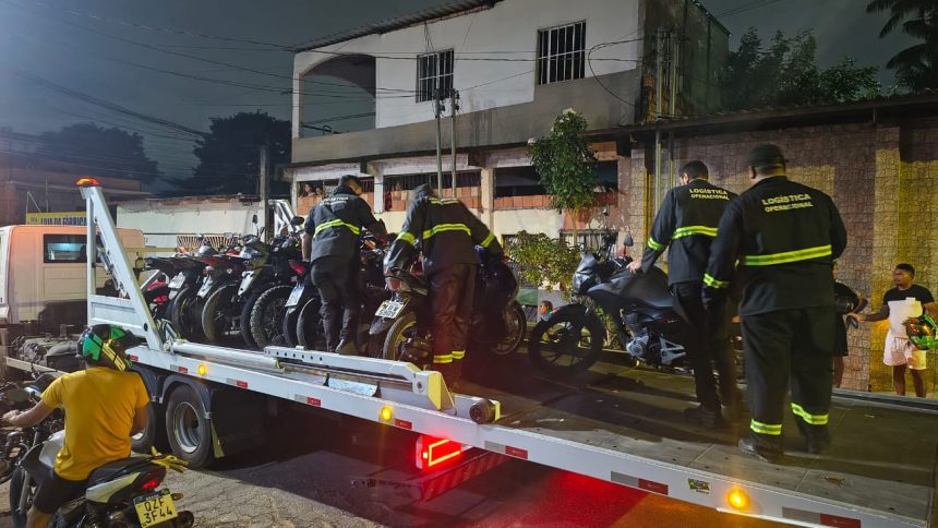 Operação Sossego remove 120 motocicletas irregulares em adega