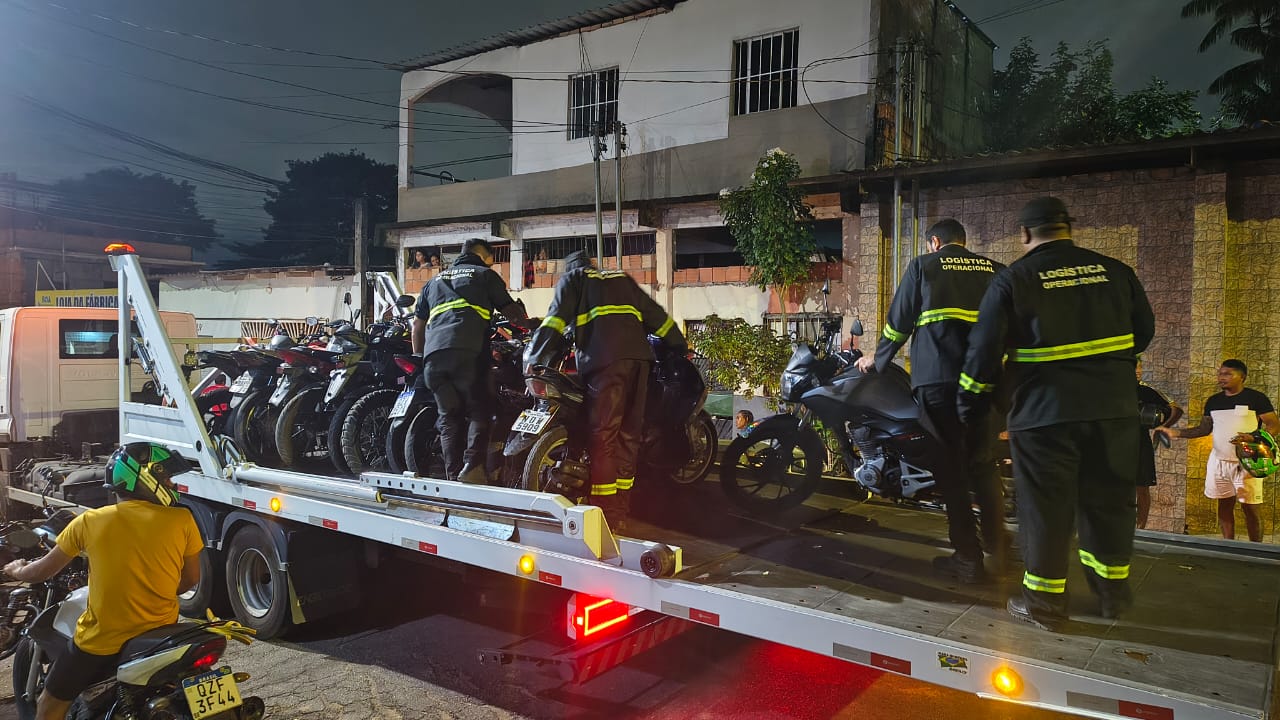 Operação Sossego remove 120 motocicletas irregulares em adega