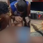 Acidente de moto em Novo Aripuanã: pessoas socorrem vítima, mulher sorrindo em segundo plano.