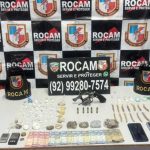 Apreensão da ROCAM: armas, drogas e dinheiro apreendidos em Manaus.