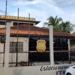 Fachada da delegacia de polícia de Novo Airão, Amazonas, Brasil